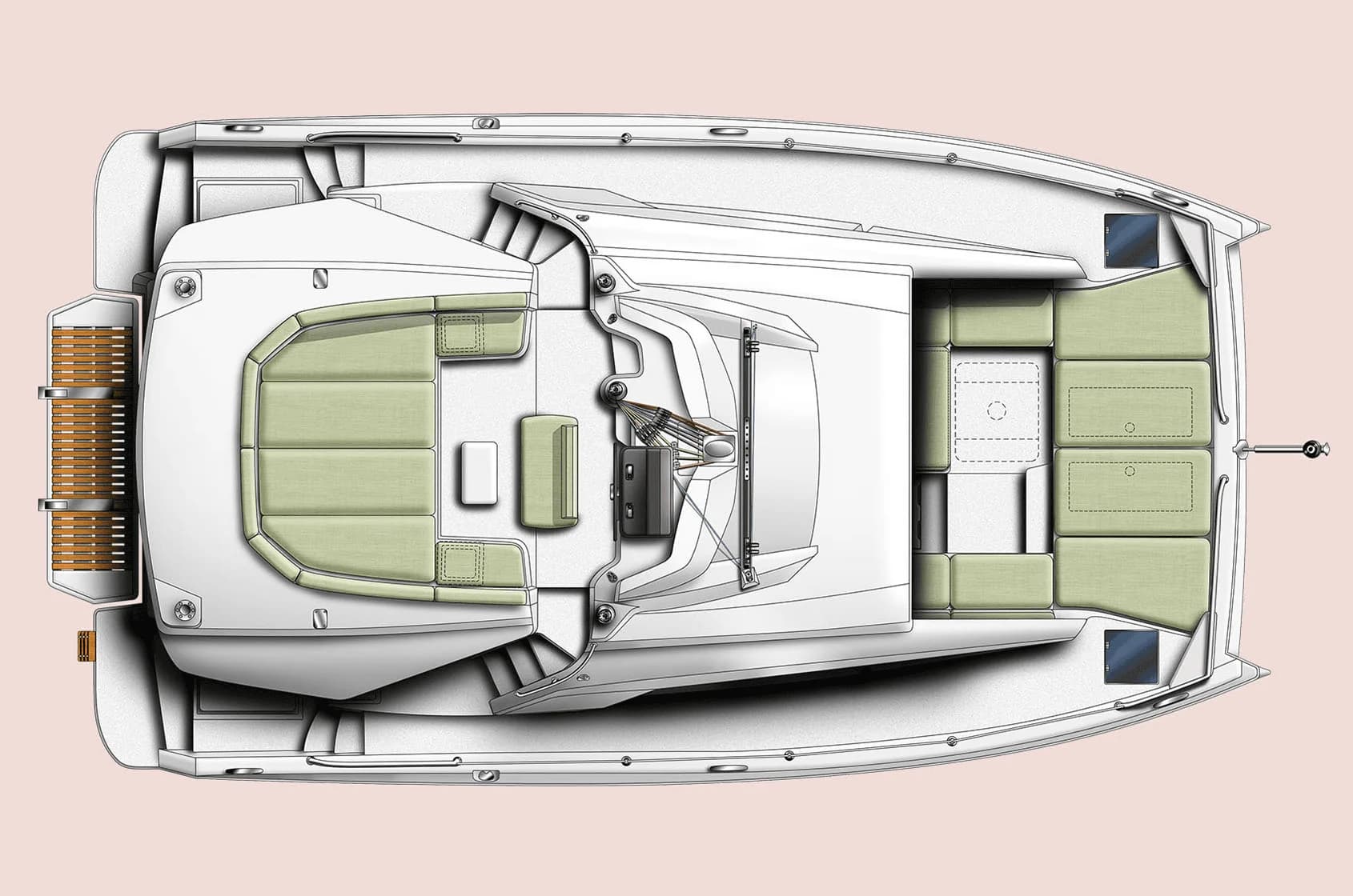 BALI 4.3 Flybridge arrangement drawing