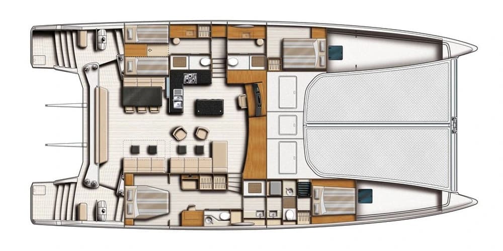 Catana 70 four-cabin general arrangement