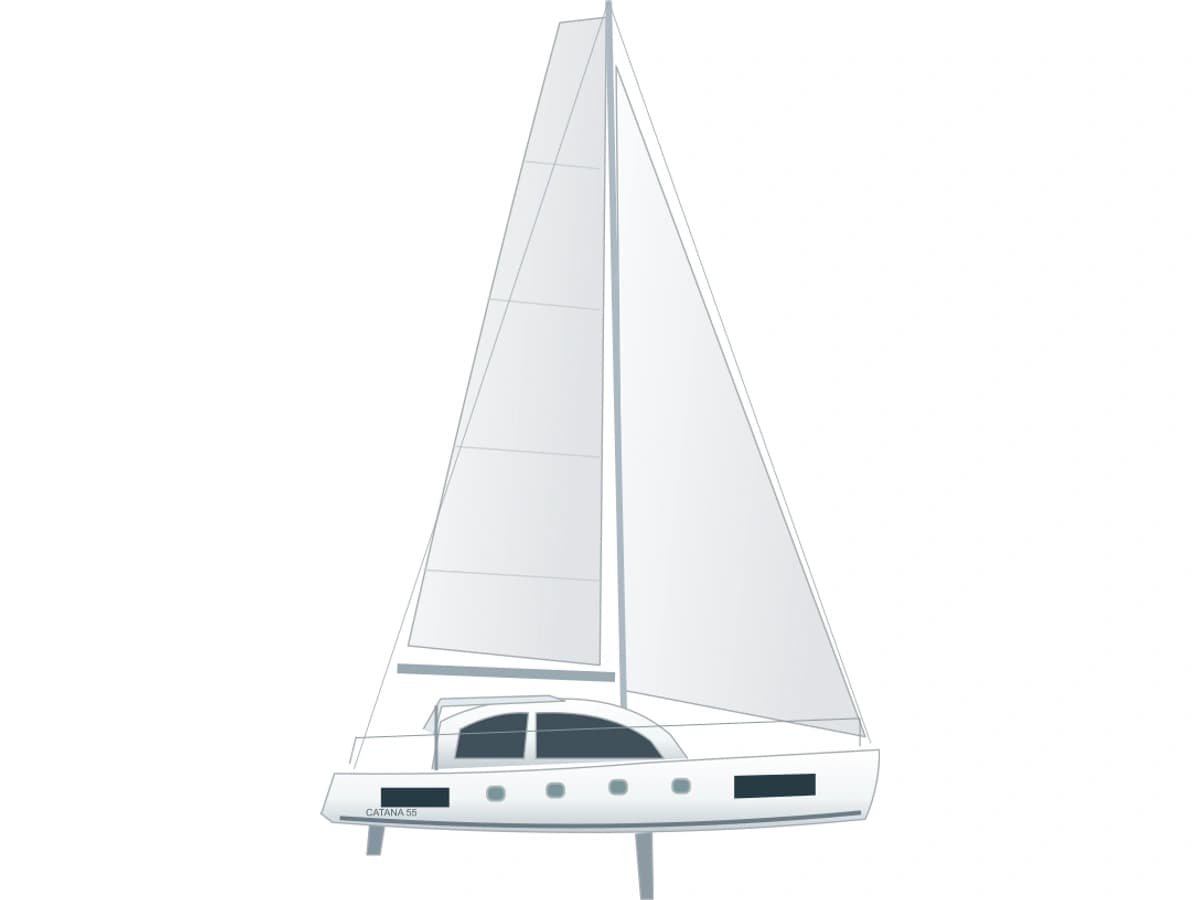 Catana 55 catamaran profile