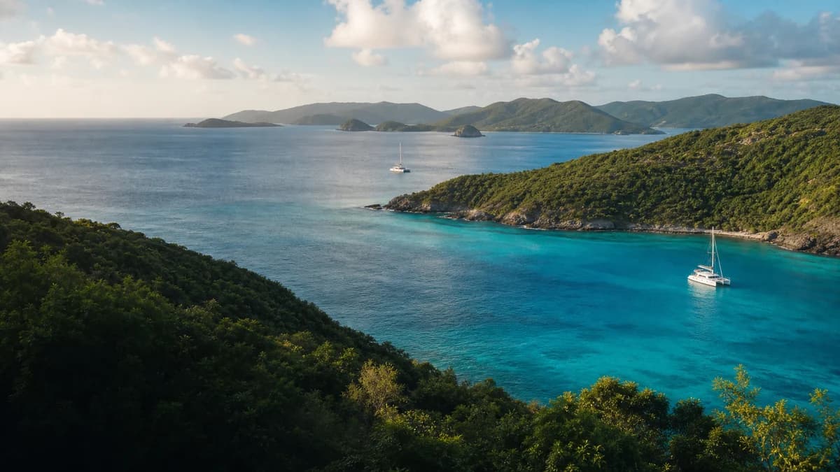 Tropical island destination for a Lagoon catamaran charter