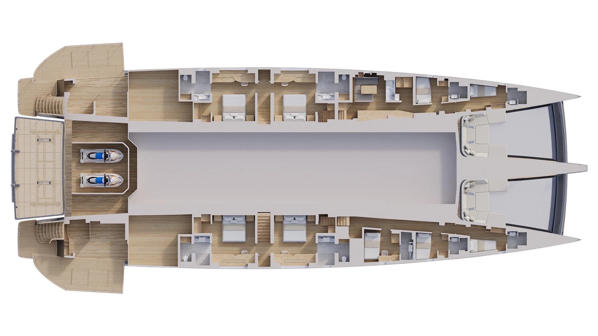 Sunreef 43M — Lower deck