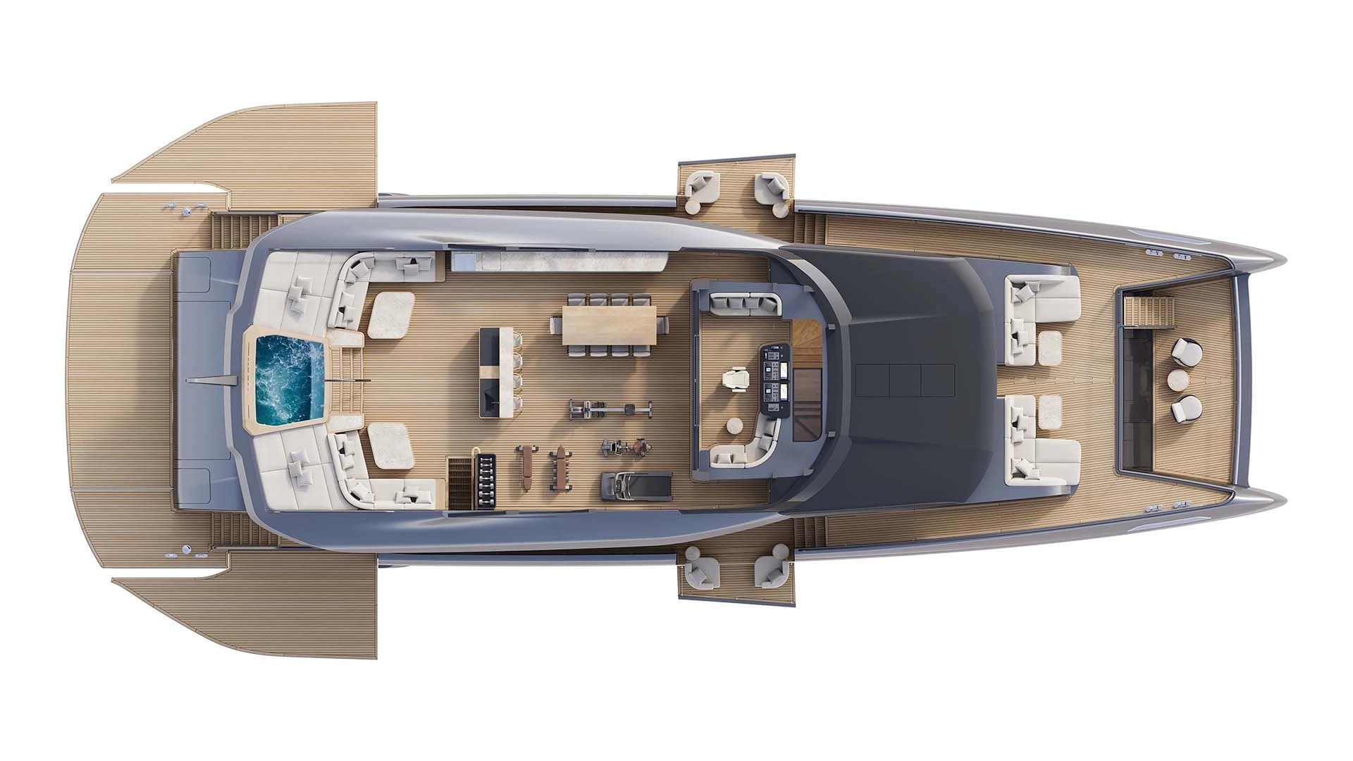 Sunreef Ultima 122 — Upper lounge deck