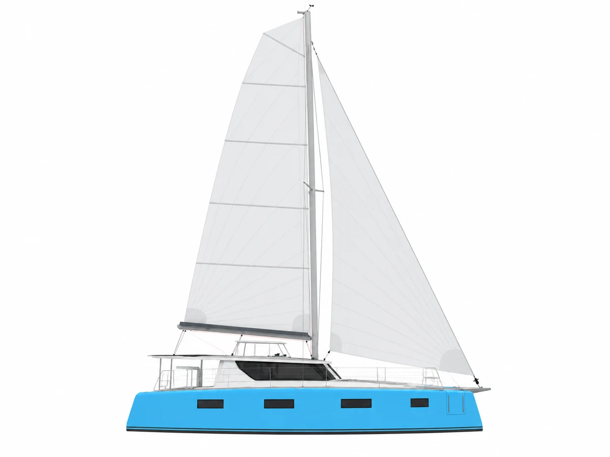 Vision 444 catamaran profile