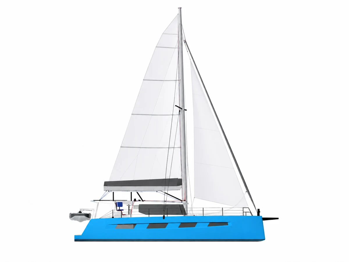 Vision 484 catamaran profile