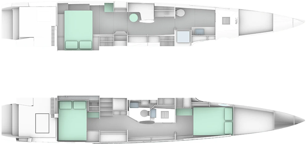 Windelo 50 Hull accommodation arrangement 4