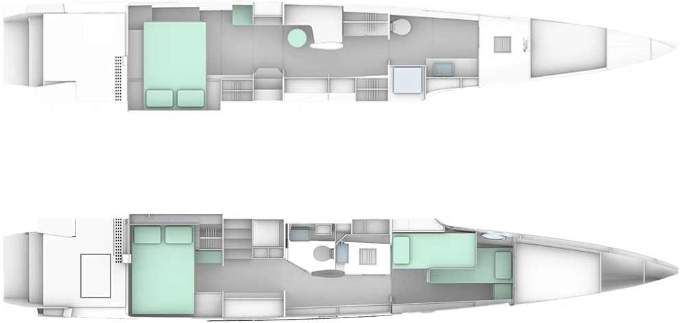 Windelo 50 Hull accommodation arrangement 5