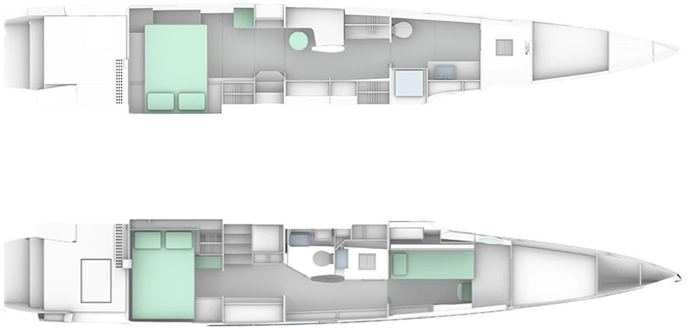 Windelo 50 Hull accommodation arrangement 6