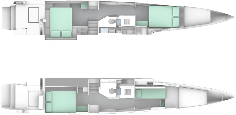 Windelo 50 Hull accommodation arrangement 8