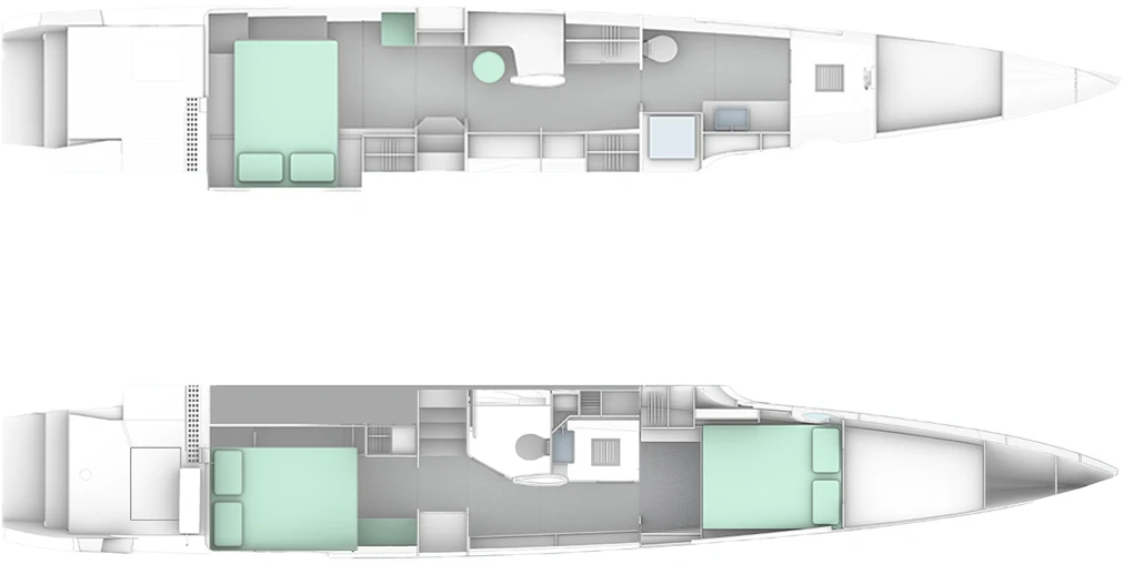 Windelo 50 Hull accommodation arrangement 9