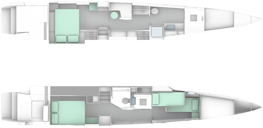 Windelo 50 Hull accommodation arrangement 10