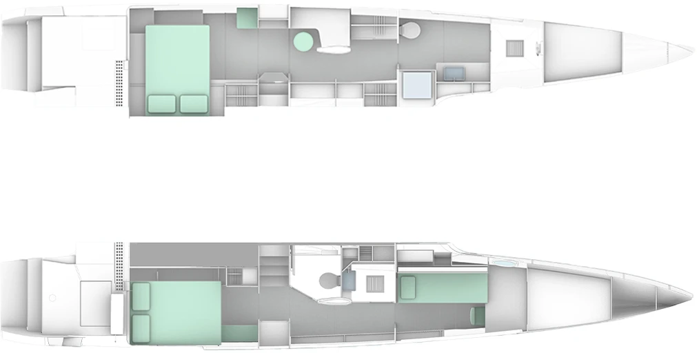 Windelo 50 Hull accommodation arrangement 11