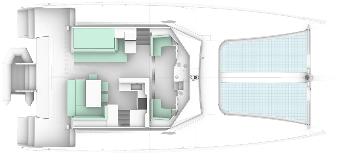 Windelo 54 Main-deck arrangement 1