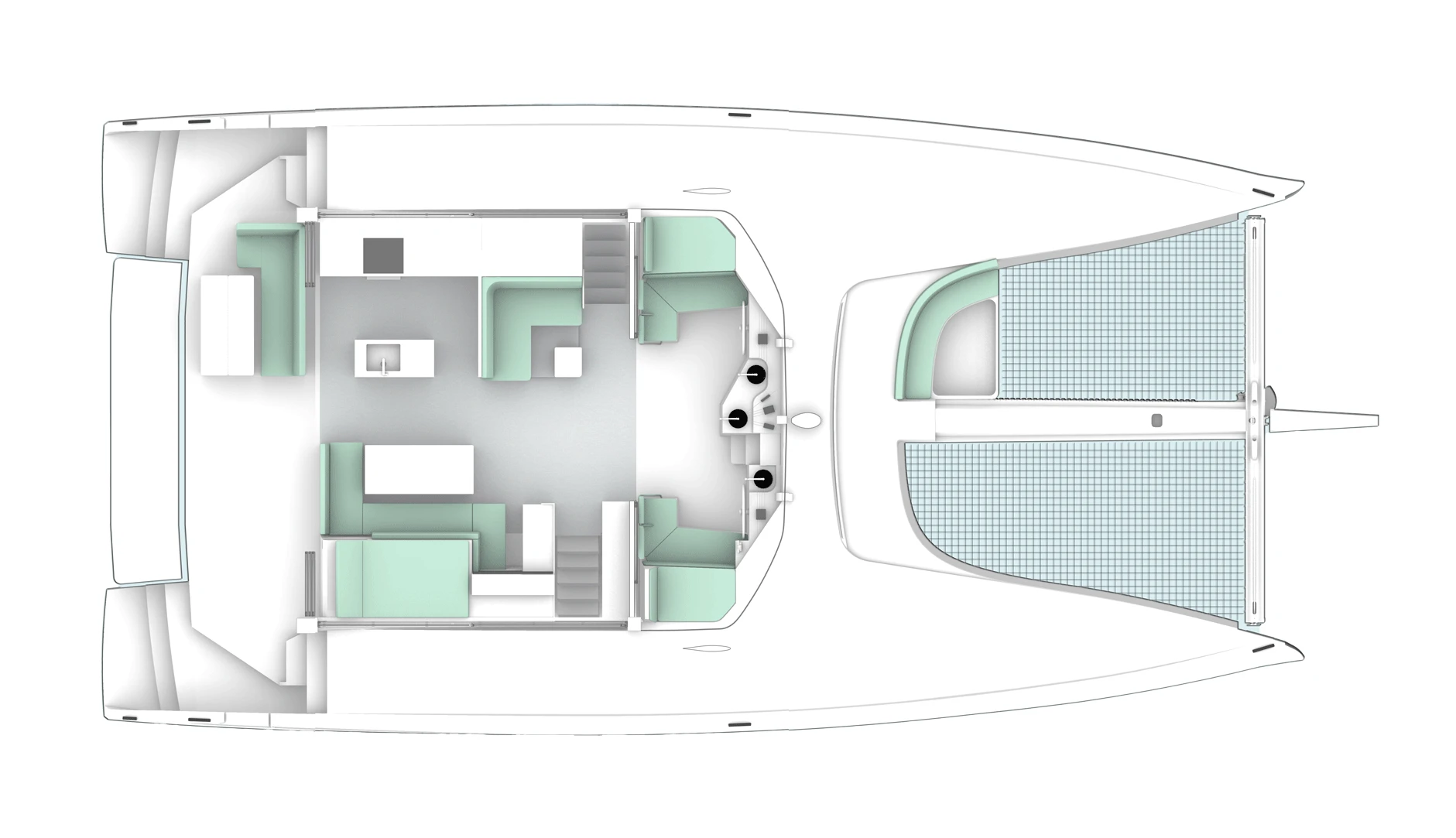 Windelo 58 Main-deck arrangement 1