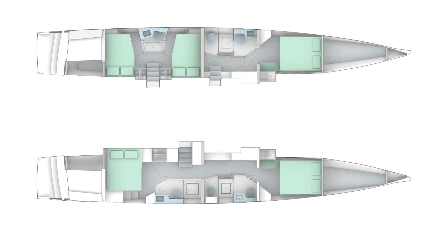 Windelo 58 Hull accommodation arrangement 5