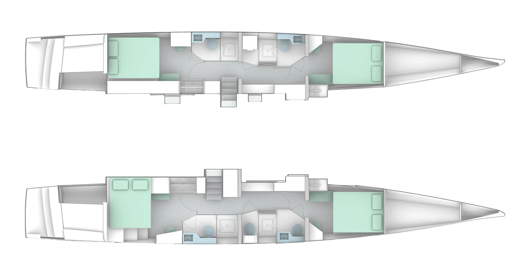 Windelo 62 Hull accommodation arrangement 1