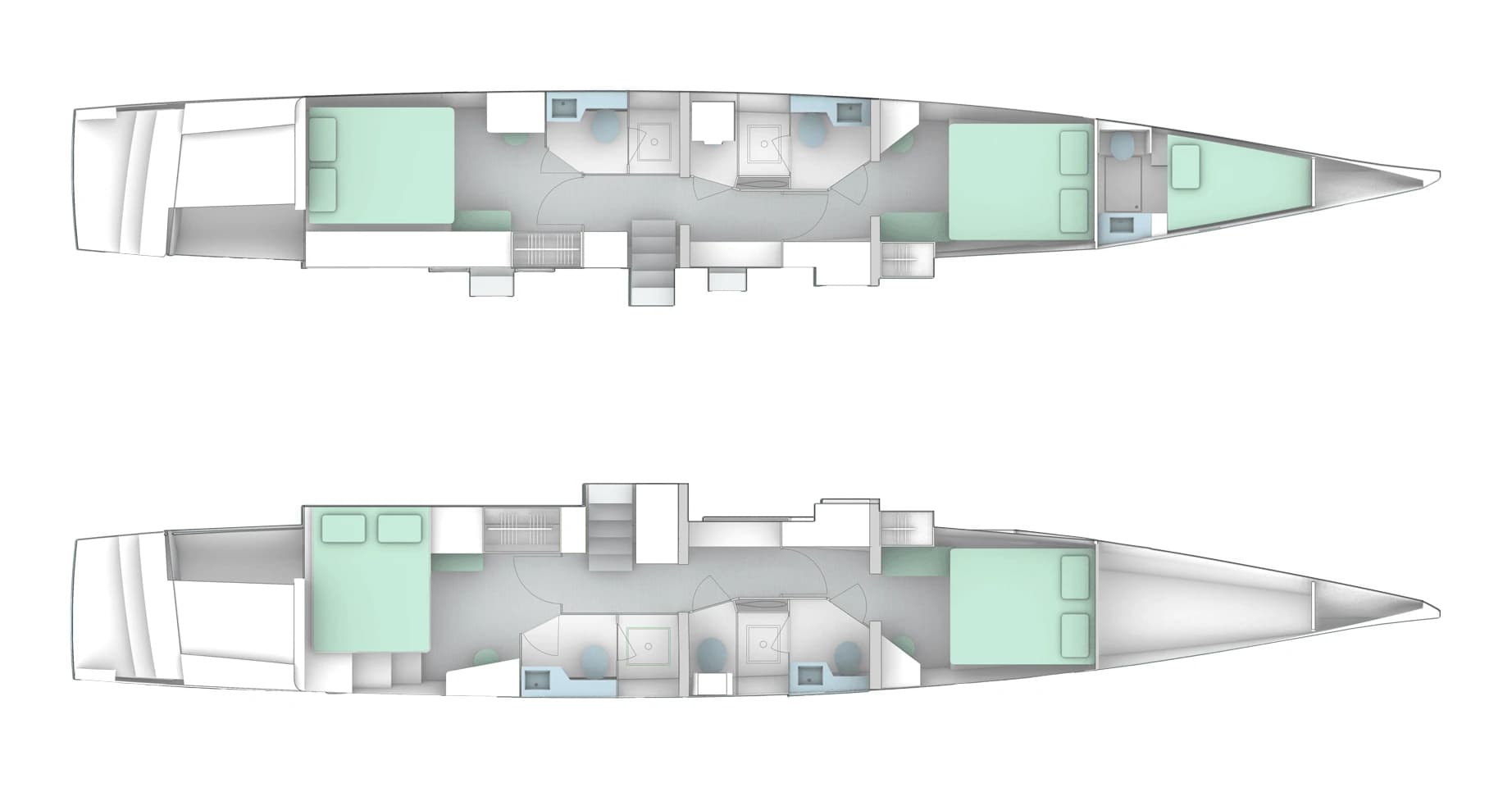 Windelo 62 Hull accommodation arrangement 2