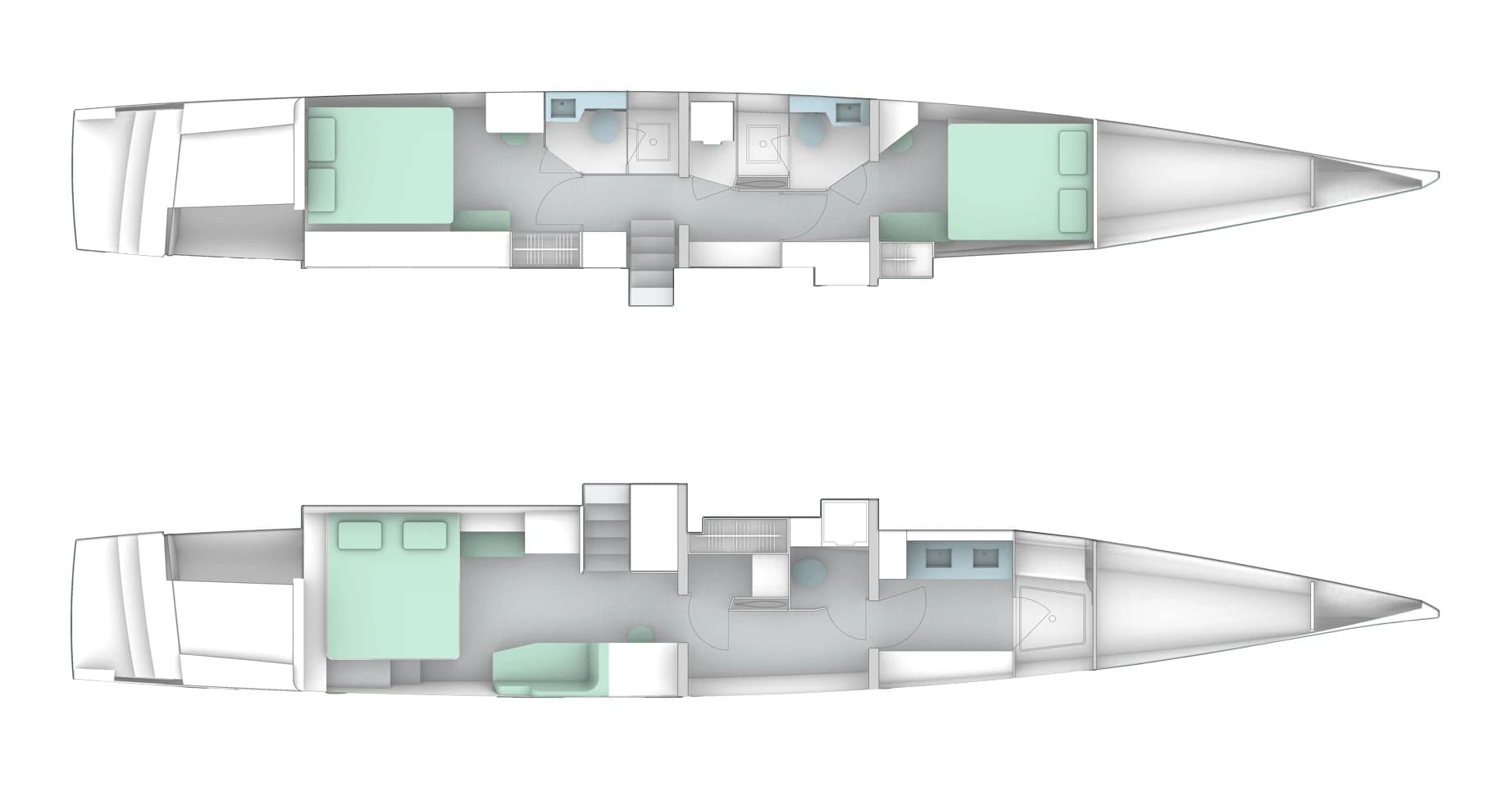 Windelo 62 Hull accommodation arrangement 3