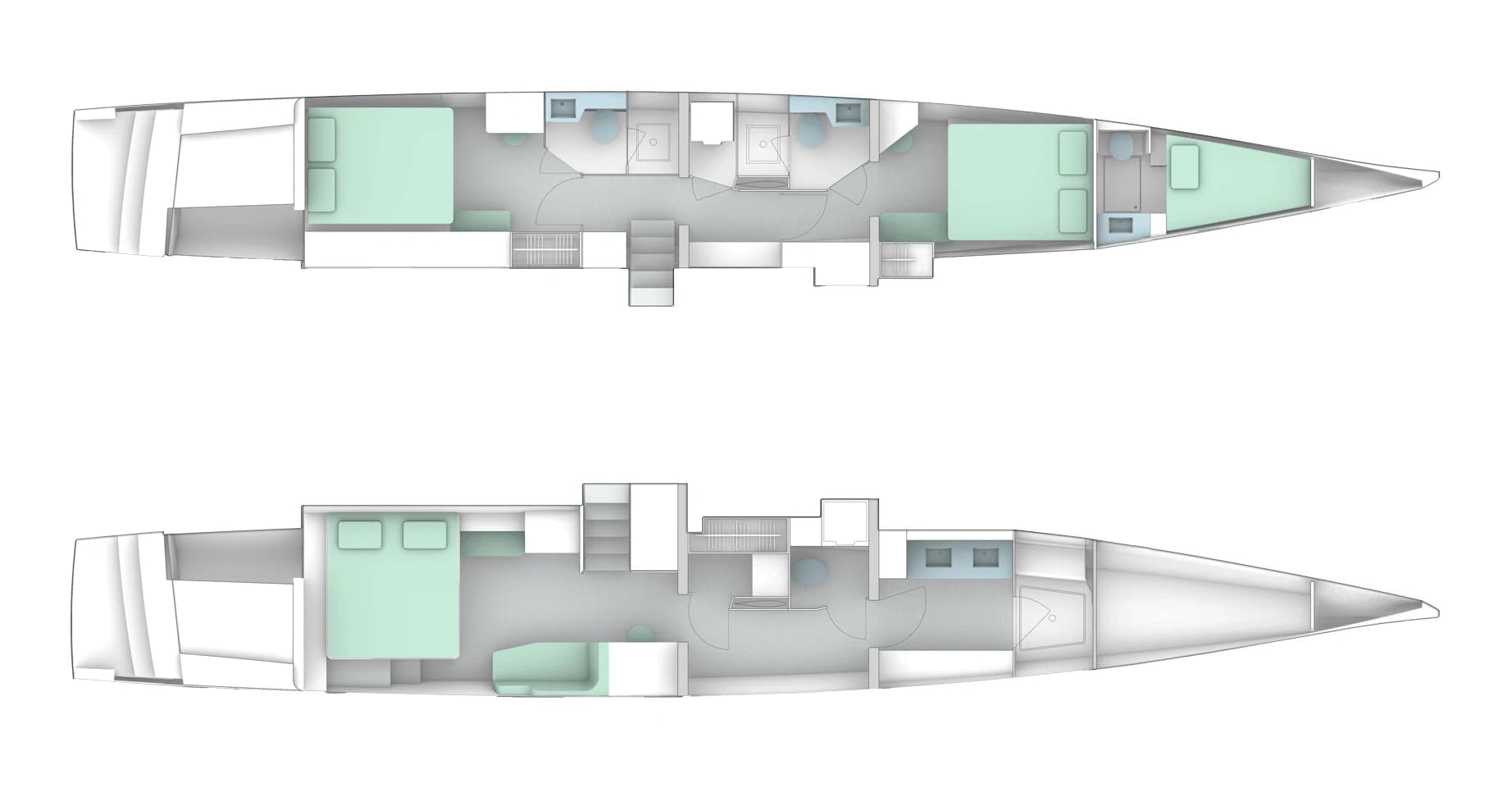 Windelo 62 Hull accommodation arrangement 4