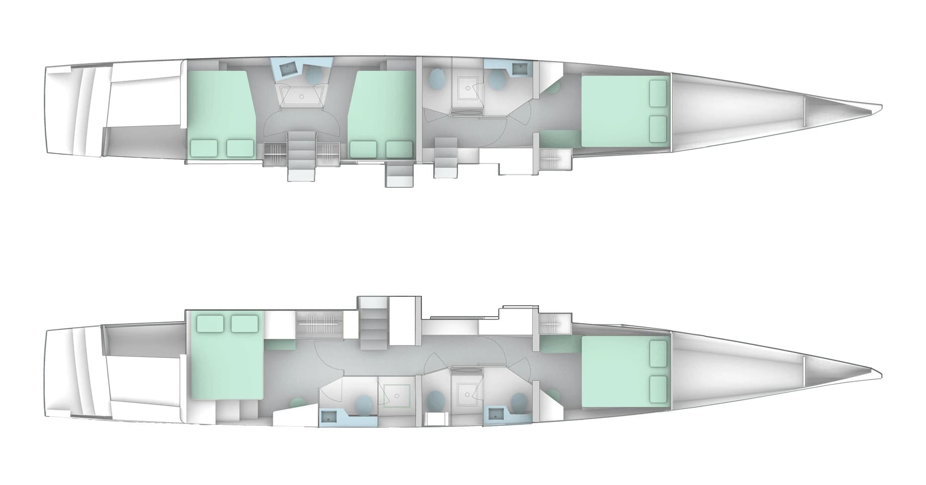 Windelo 62 Hull accommodation arrangement 6