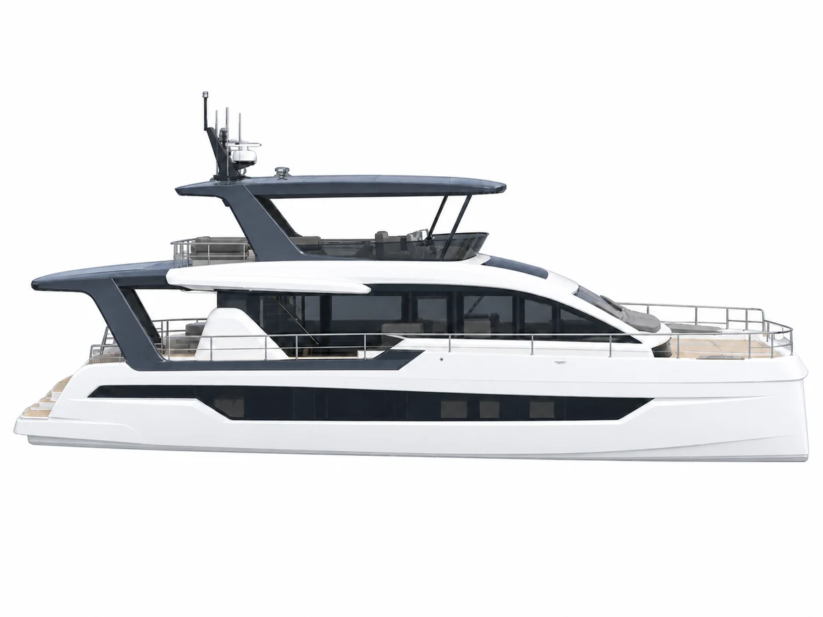 Xquisite Sixty Solar Power catamaran profile